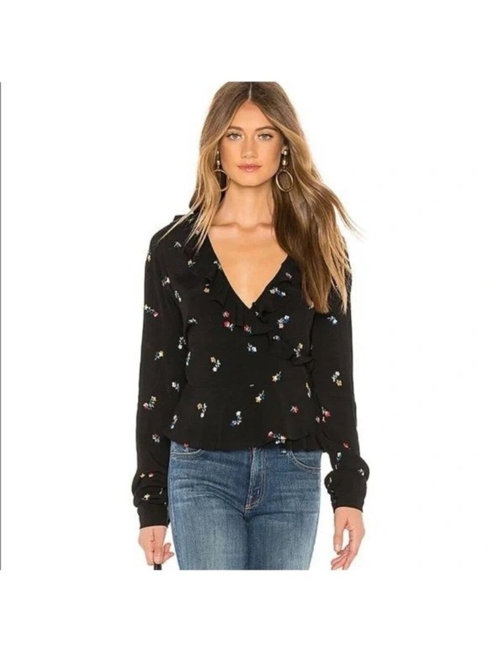 Rails Simone Floral Wrap Blouse XS